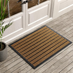 ubdyo Extra Durable Door Mat front view, bright brown color