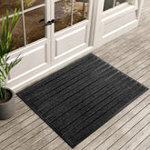 ubdyo Extra Durable Door Mat front view in Bright Black