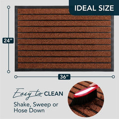 ubdyo Extra Durable Door Mat side view showing PVC rubber backing