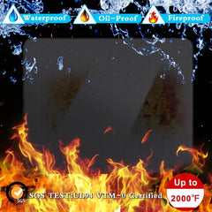 UBeesize grill mat in outdoor setting under a barbecue grill