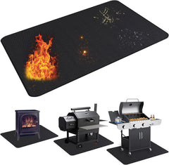 UBeesize Under Grill Mat 60x42 inch black model front view