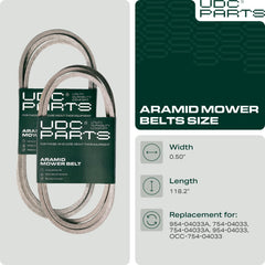 UDC Mower Belts Deck Belt 954-04033A side view