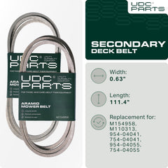 UDC Mower Belts M154958 Secondary Deck Belt side view