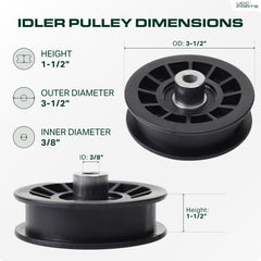UDC Parts Idler Pulley 532194327 back view
