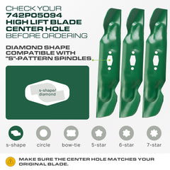 UDC Parts mower blades installed on a lawn mower