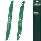 UDC Parts Mulching Blade front view, green finish