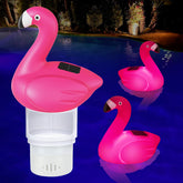 Uekars Solar Flamingo Pool Chlorine Floater front view, red colour