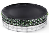UIRWAY 15FT winter pool cover front view in black and green