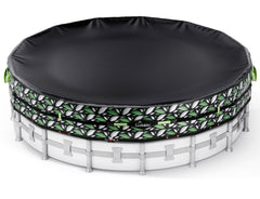 UIRWAY 15FT winter pool cover front view in black and green