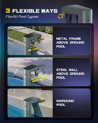 UIRWAY solar pool light remote control with dynamic lighting settings