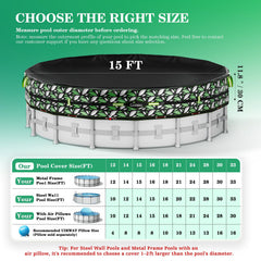 UIRWAY winter pool cover showing tear-resistant fabric detail