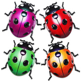 ULENDIS 4 PCS Cute Metal Ladybugs Wall Art Decor front view