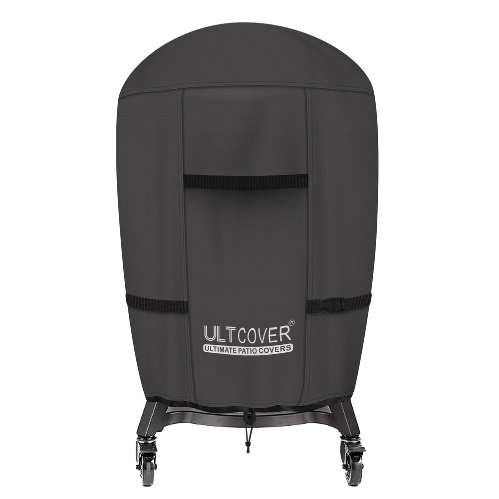 ULTCOVER Charcoal Kamado Joe Grill Cover front view in black