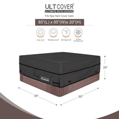 ULTCOVER Hot Tub Cover 85 inch black side view