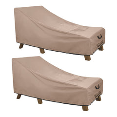ULTCOVER Outdoor Chaise Lounge Cover pack of 2, brown