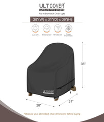 ULTCOVER Patio Adirondack Chair Cover showing waterproof fabric