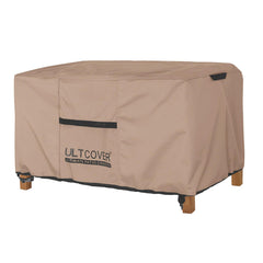 ULTCOVER Waterproof Patio Coffee Table Cover brown front view
