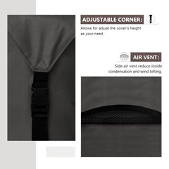 ULTCOVER Waterproof Round Patio Table Cover 48 inch in black