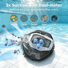 Ultenic Cordless Robotic Pool Cleaner in action in a pool
