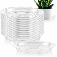 UltraOutlet 12 inch clear plant saucer front view