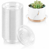 UltraOutlet 4 inch clear plant saucer front view
