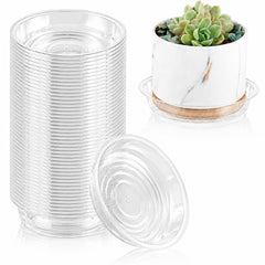 UltraOutlet 4 inch clear plant saucer front view