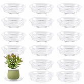 UltraOutlet 6 Inch Clear Plastic Plant Saucer front view
