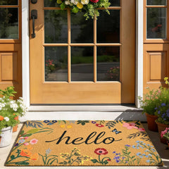 ULTSOFE Floral Front Door Mat Multi Floral Design