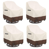 UNARK Swivel Patio Chair Cover beige front view