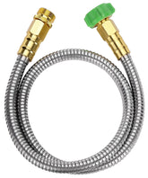 UNCO 3 Feet Metal Garden Hose silver model front view