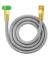 UNCO 6 ft stainless steel garden hose front view