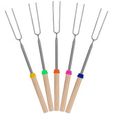 UNCO Marshmallow Roasting Sticks 32-inch front view with wooden handles
