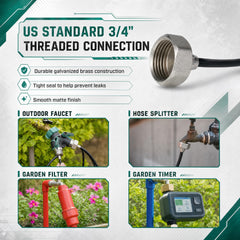 UNCO misting system in use near a garden