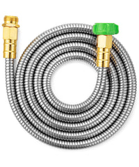 UNCO stainless steel garden hose 8 ft front view