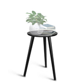 Uneedem Indoor Plant Stand 16.5" tall black wood side table