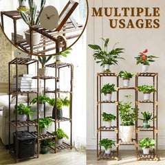 Uneedem Plant Stand 10 Tiered Wood Rack assembly instructions