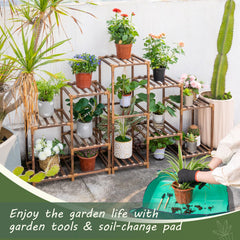 Uneedem Plant Stand holding various plant pots