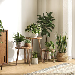 Uneedem plant stands showing size variations 8.7 to 16.5 inches
