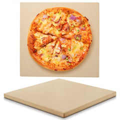 Unicook 15 x 15 Inch Cordierite Pizza Stone front view