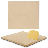 Unicook 16 x 14 Inch Pizza Stone front view, beige