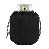 Unicook 20 lb propane tank cover front view, black polyester