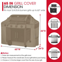 Unicook Grill Cover 65 Inch showing waterproof feature