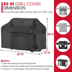 Unicook grill cover with adjustable fastening straps