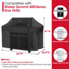 Unicook Grill Cover with handles and straps for secure fit