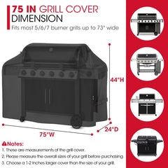 Unicook Grill Cover with handles and straps side view