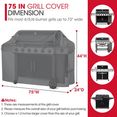 Unicook Grill Cover with handles for easy installation