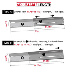 Unicook grill heat plates showing adjustable length feature
