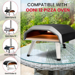 Unicook pizza stone in oven with pizza