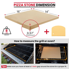 Unicook pizza stone on grill with pizza