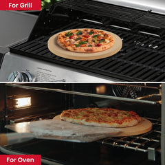Unicook pizza stone side view showing thickness